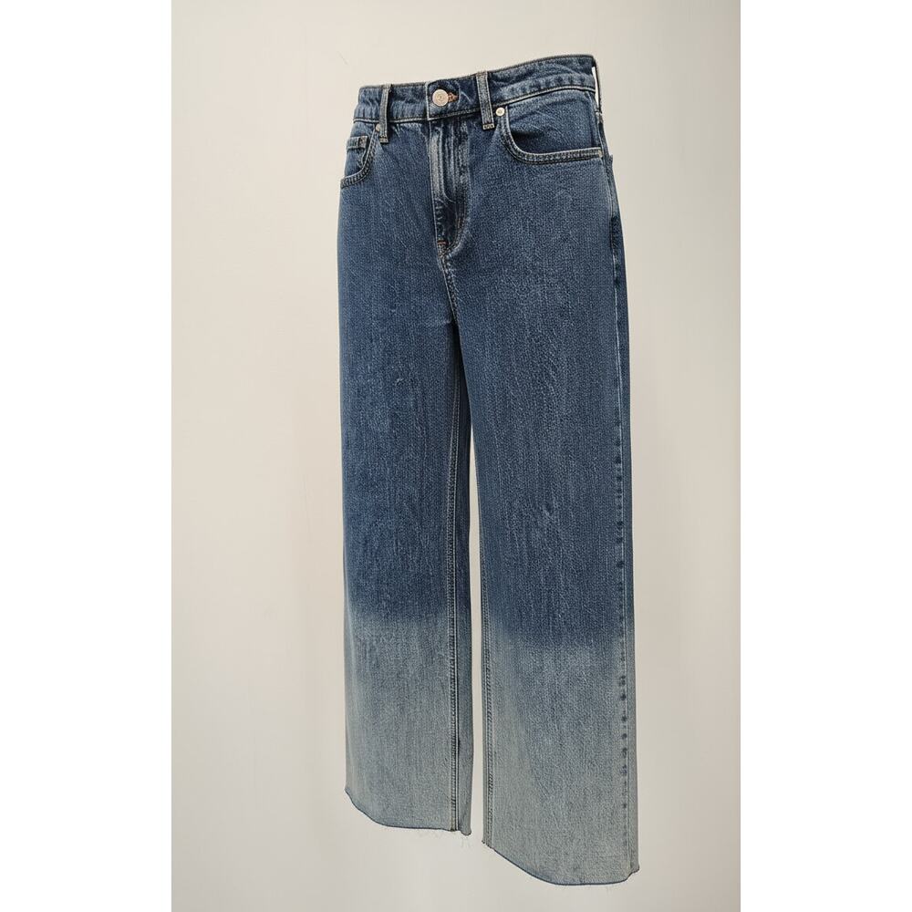 Talbots Wide Leg Crop Jeans High Waist Hoffman Wash Womens SZ 2 New